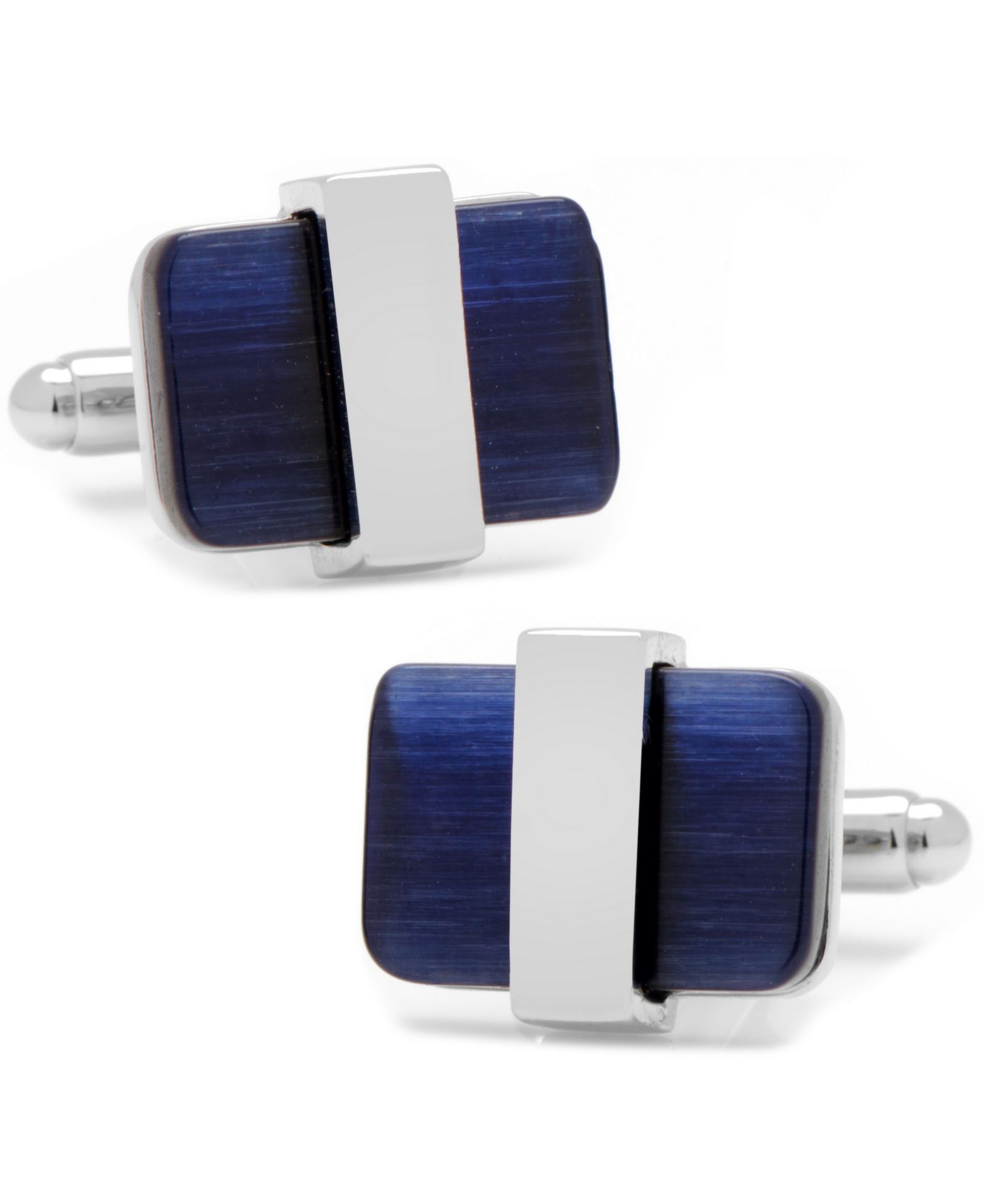 Запонки Wrapped Navy Cats eye