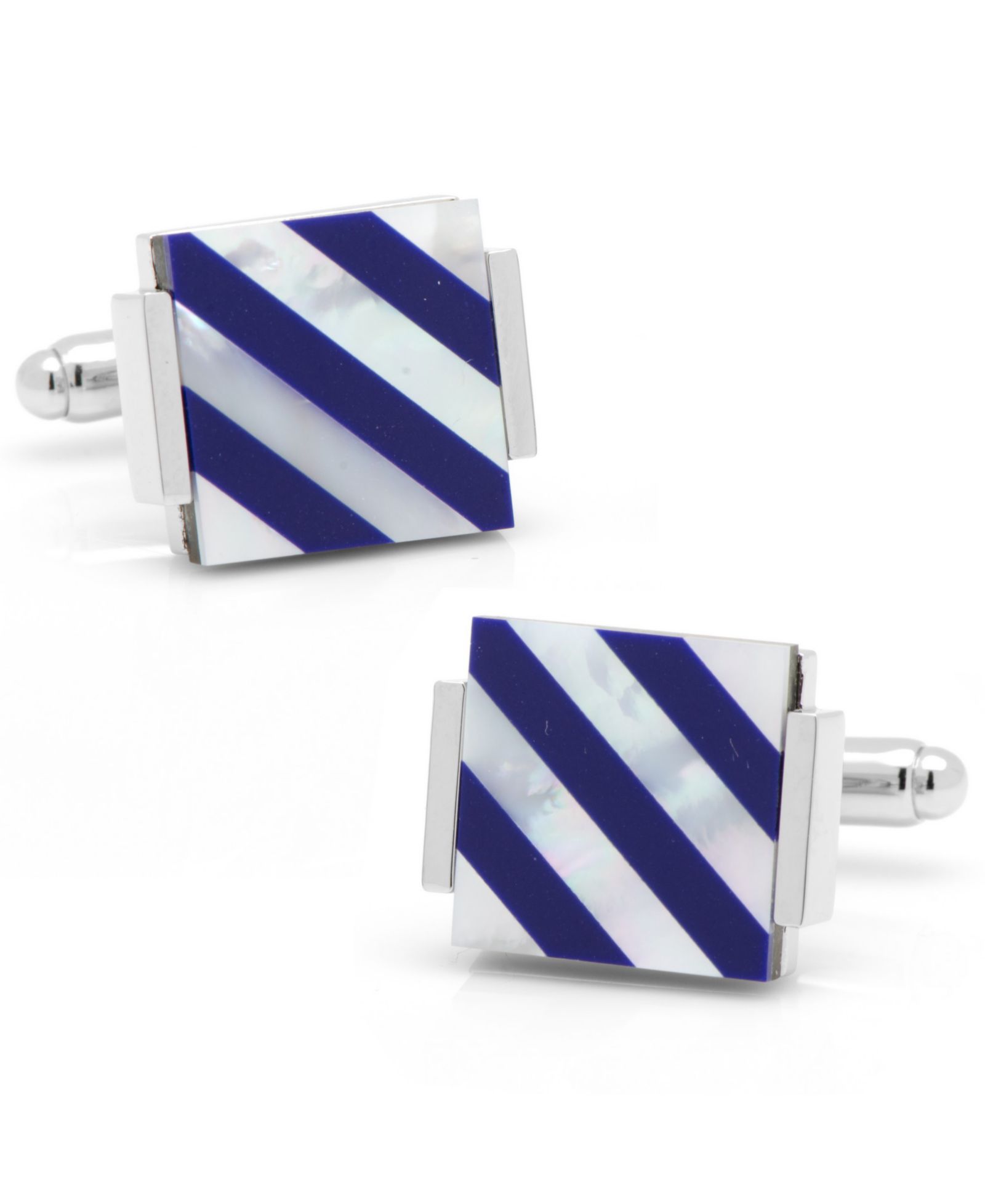 Запонки Floating Mother of Pearl Striped
