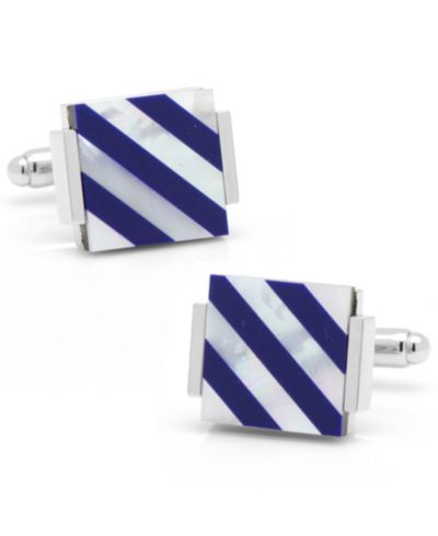 Запонки Floating Mother of Pearl Striped