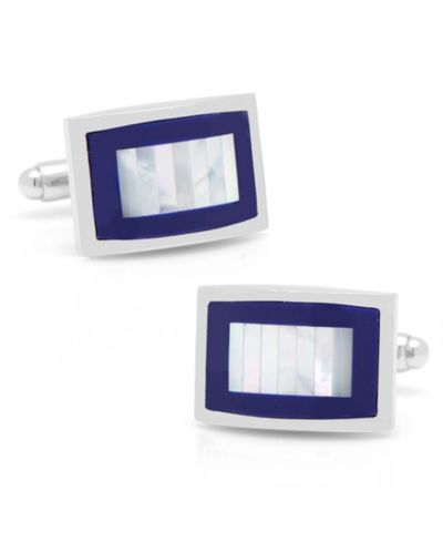 Запонки из перламутра и лазурита Key Cuff Links