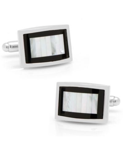 Запонки Onyx and Mother of Pearl Key Cufflinks