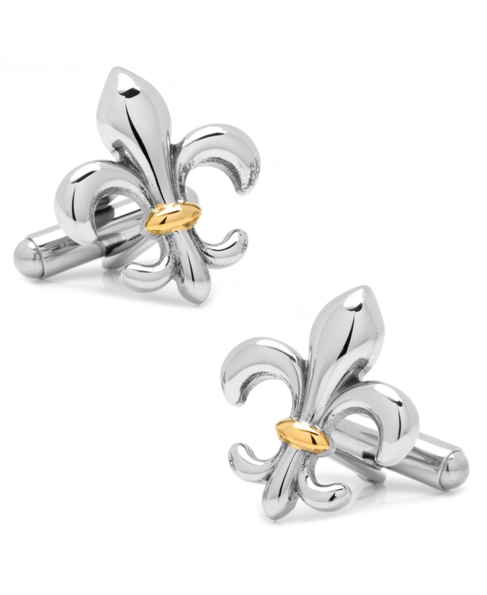 Запонки из нержавеющей стали Two-Tone Fleur De Lis