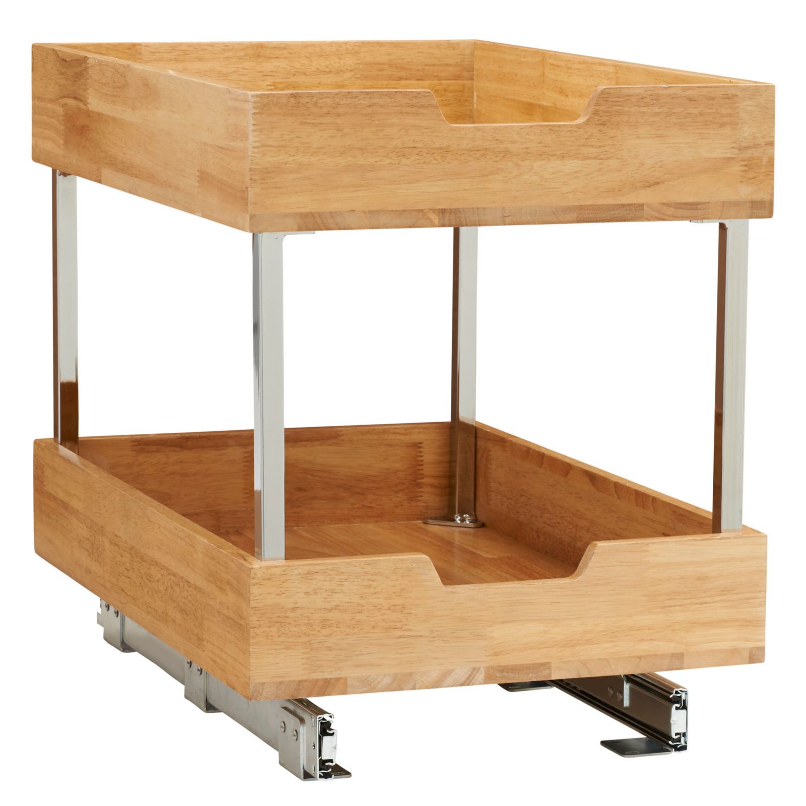 Household Essentials Двухуровневый раздвижной органайзер для шкафа Glidez Wood, 14.5"