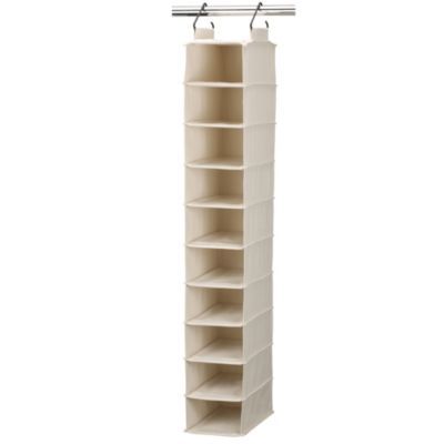 Household Essentials Hanging Shoe Organizer, 10 Wide Cubbies with Cedarline Pockets