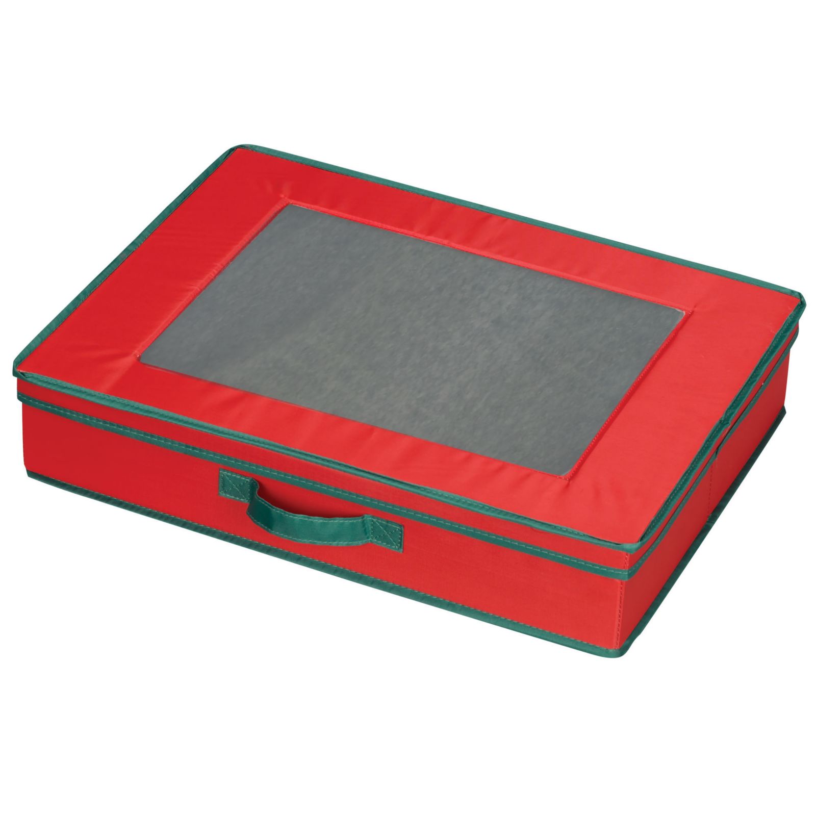 Household Essentials Flatware Storage Box, Windowed Lid and Front Handle