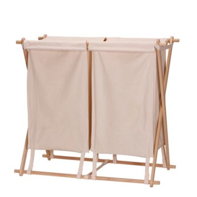 Деревянная корзина для белья Household Essentials X-Frame