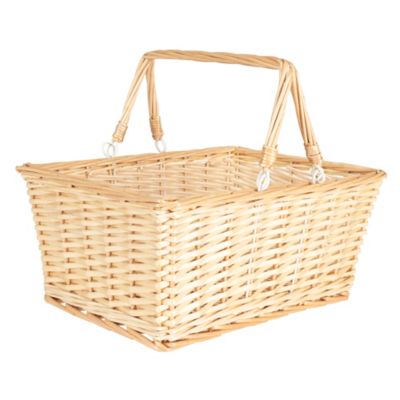 Household Essentials Woven Market Basket, Handwoven Willow Weave