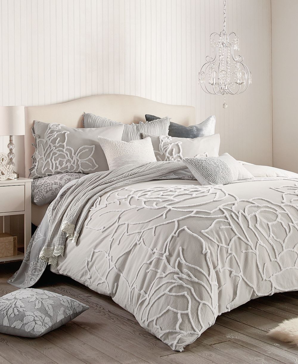Peri Home Chenille Rose Comforter Set, Full/Queen