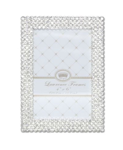 Lawrence Frames Juliet Silver Metal Frame с кристаллами, 4" x 6"