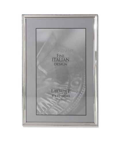 Серебристая фоторамка Lawrence Frames с узором из бусин 8" x 12"
