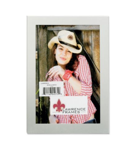 Lawrence Frames Brushed Silver Metal Picture Frame - 4" x 6"