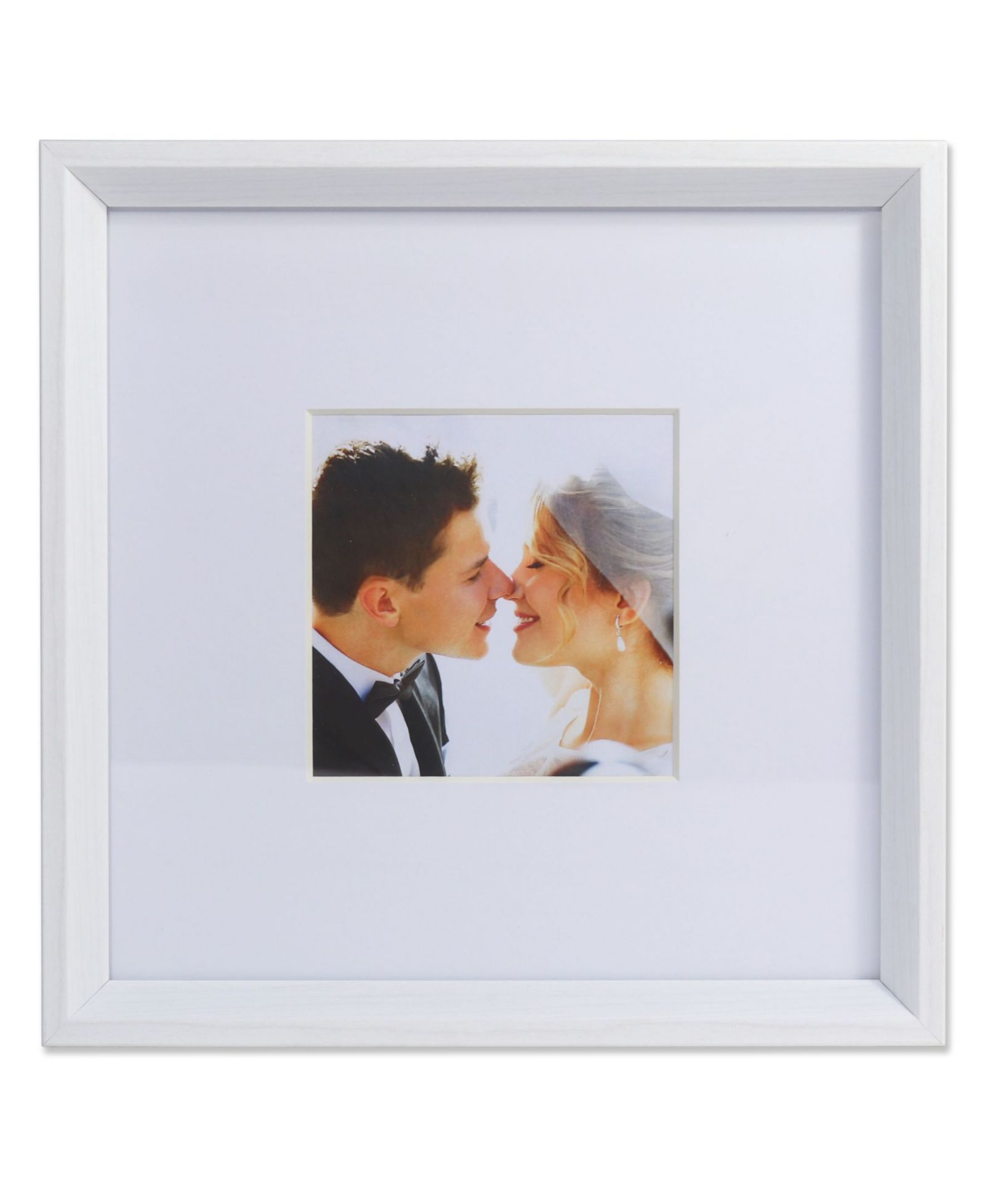 Lawrence Frames Wide Border Matted Frame - Gallery White 10x10 - 5" x 5"