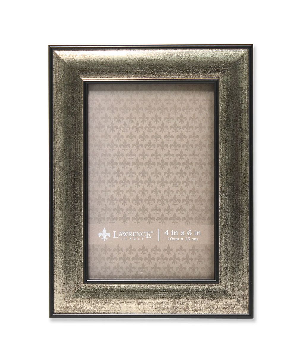 Lawrence Frames Domed Burnished Silver and Black Picture Frame - 4" x 6"