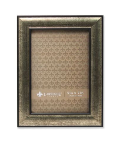 Lawrence Frames Domed Burnished Silver and Black Picture Frame - 5" x 7"