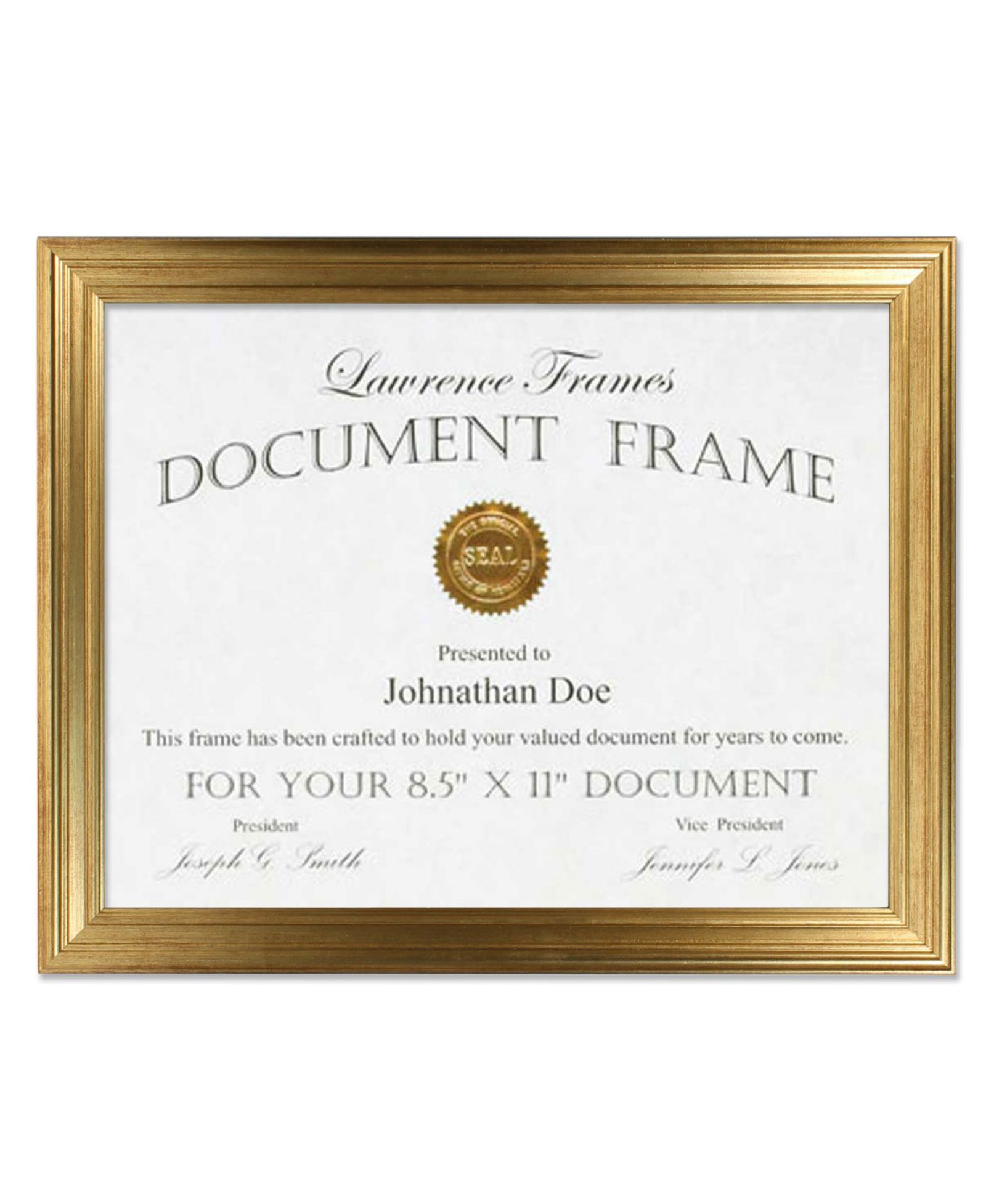 Рамка для картины Lawrence Frames Sutter Burnished Gold 8.5" x 11"
