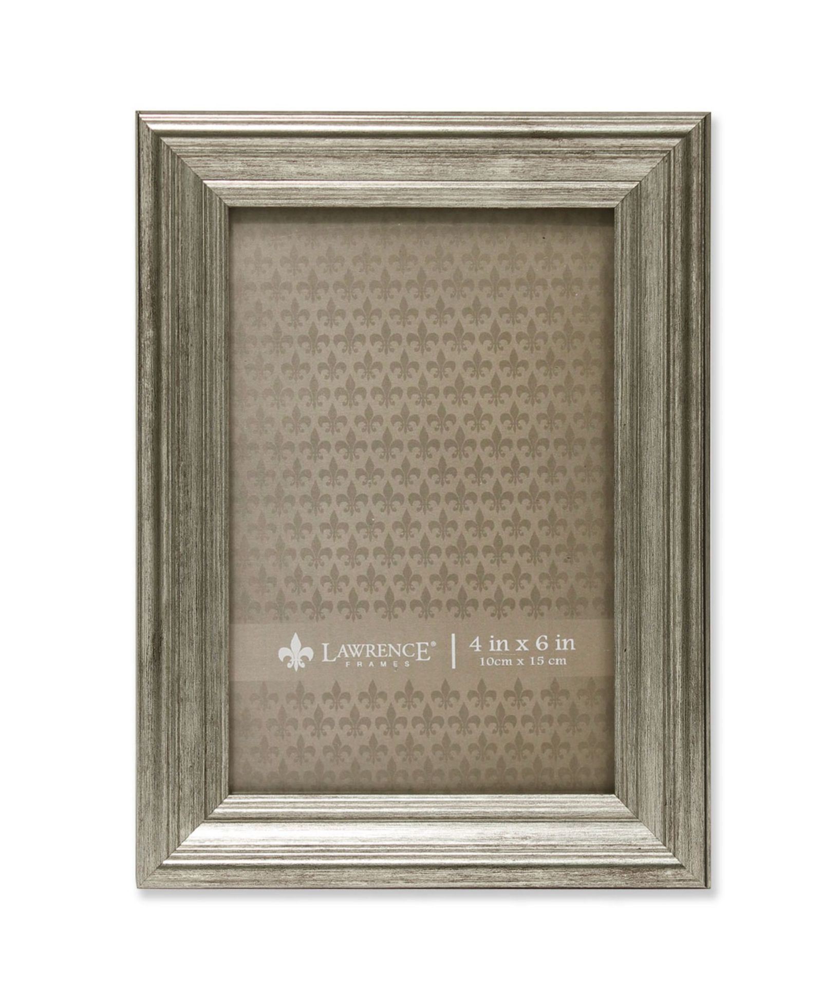 Lawrence Frames Sutter Burnished Silver Picture Frame - 4" x 6"