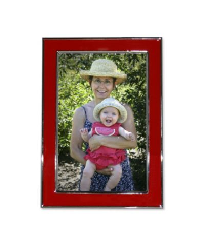 Рамка для фото Lawrence Frames Silver Plated Metal with Red Enamel 4" x 6"