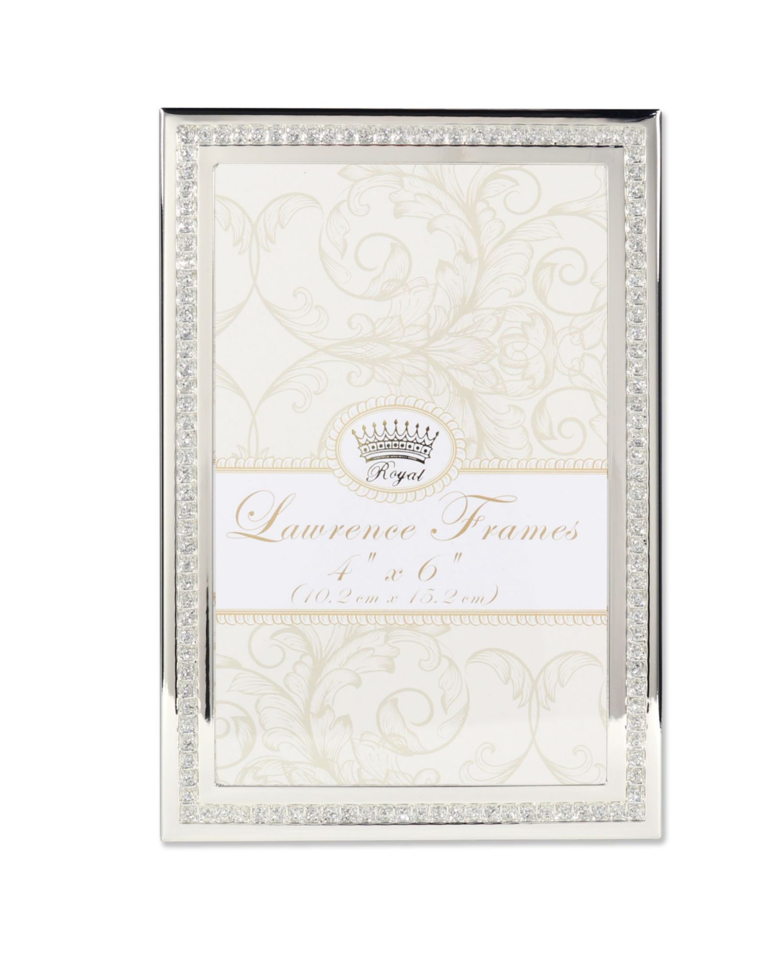 Рамка для фото Lawrence Frames Dazzle Silver and Glitter 4" x 6"