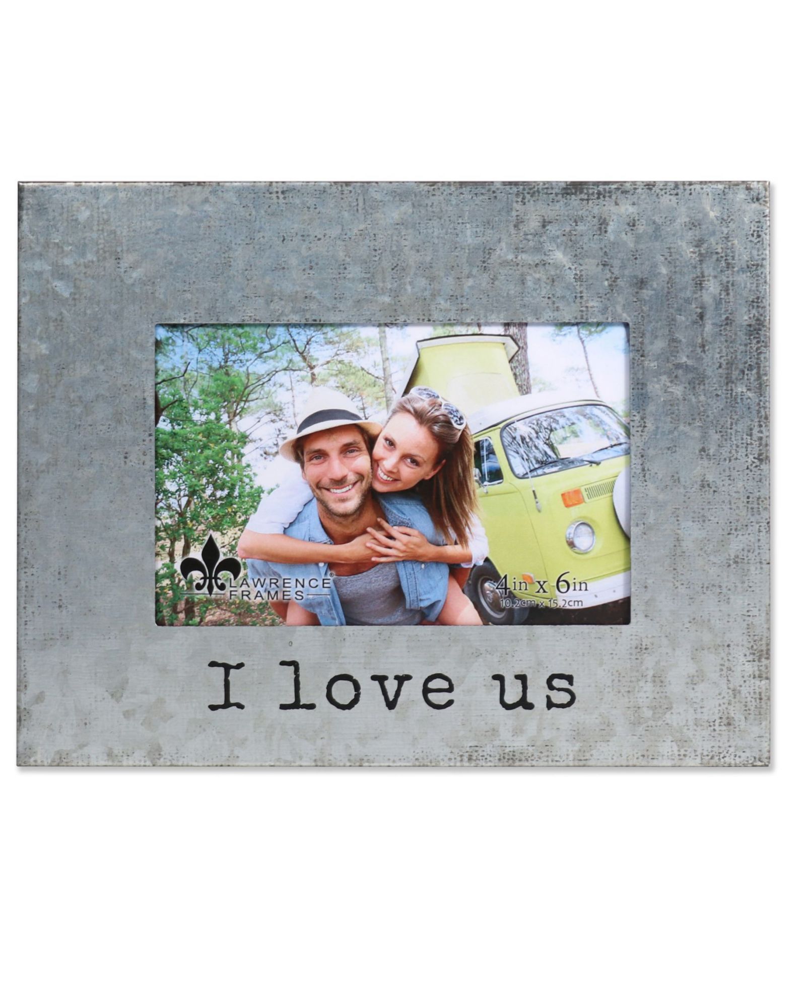 Рамка для фото Lawrence Frames Galvanized Metal - I Love Us - 4" x 6"