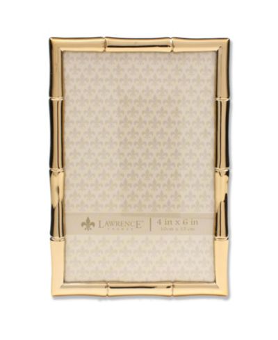 Золотая металлическая фоторамка Lawrence Frames с бамбуковым дизайном -4" x6"