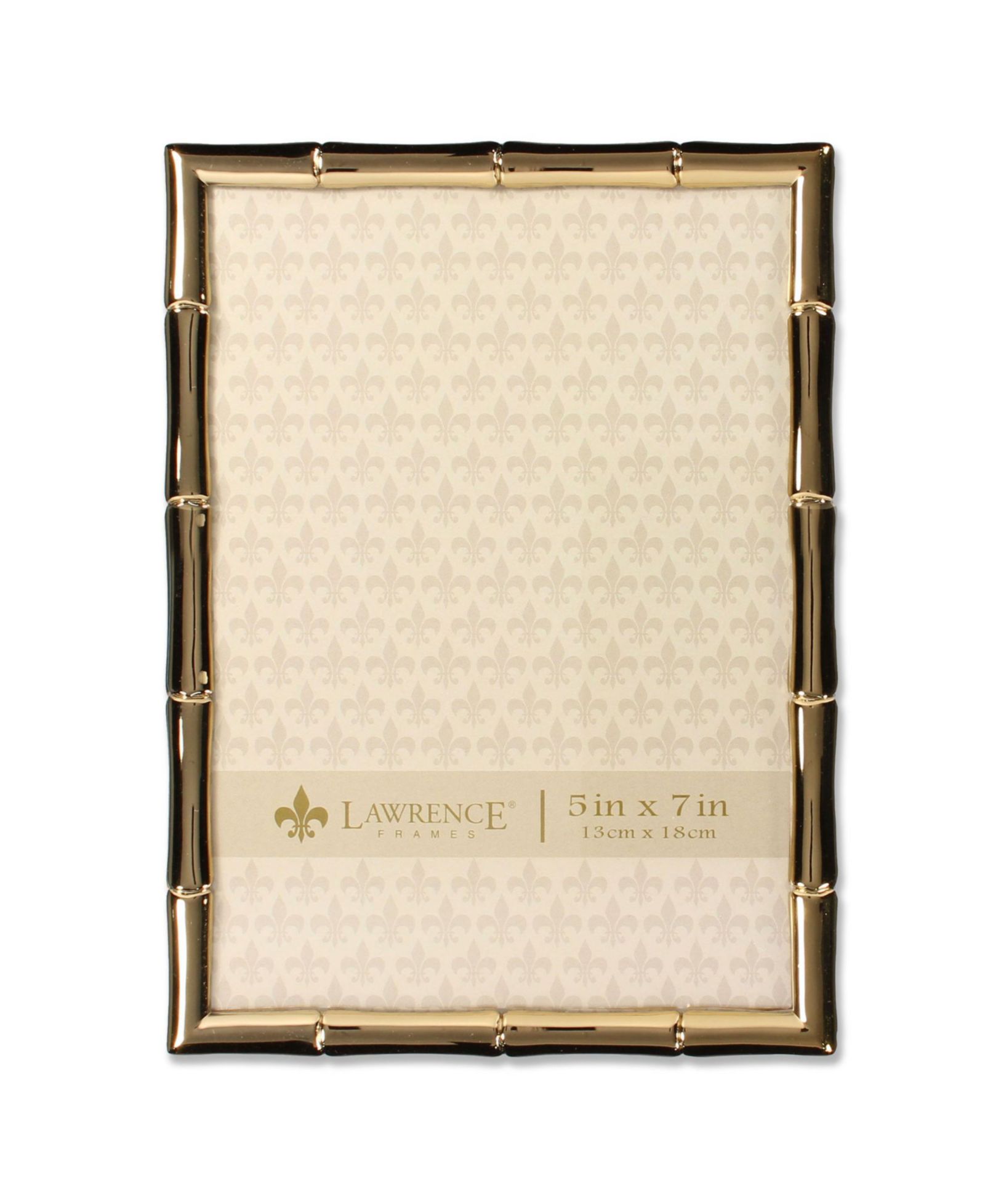 Рамка для фото Lawrence Frames Gold Metal Bamboo Design 5" x 7"