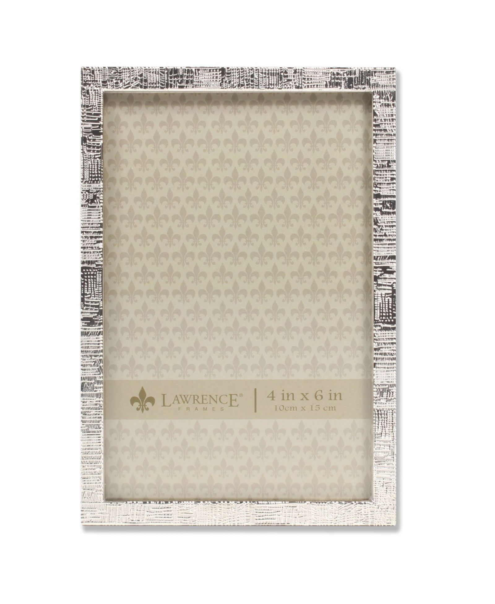 Рамка для фото Lawrence Frames Silver Metal Linen Pattern