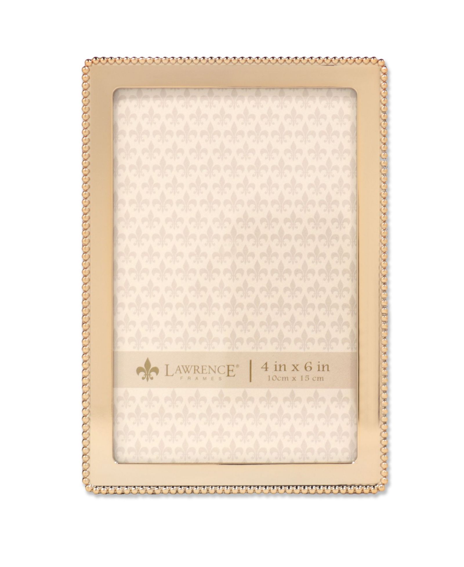 Lawrence Frames Gold Metal Picture Frame - Classic Bead - 4" x 6"