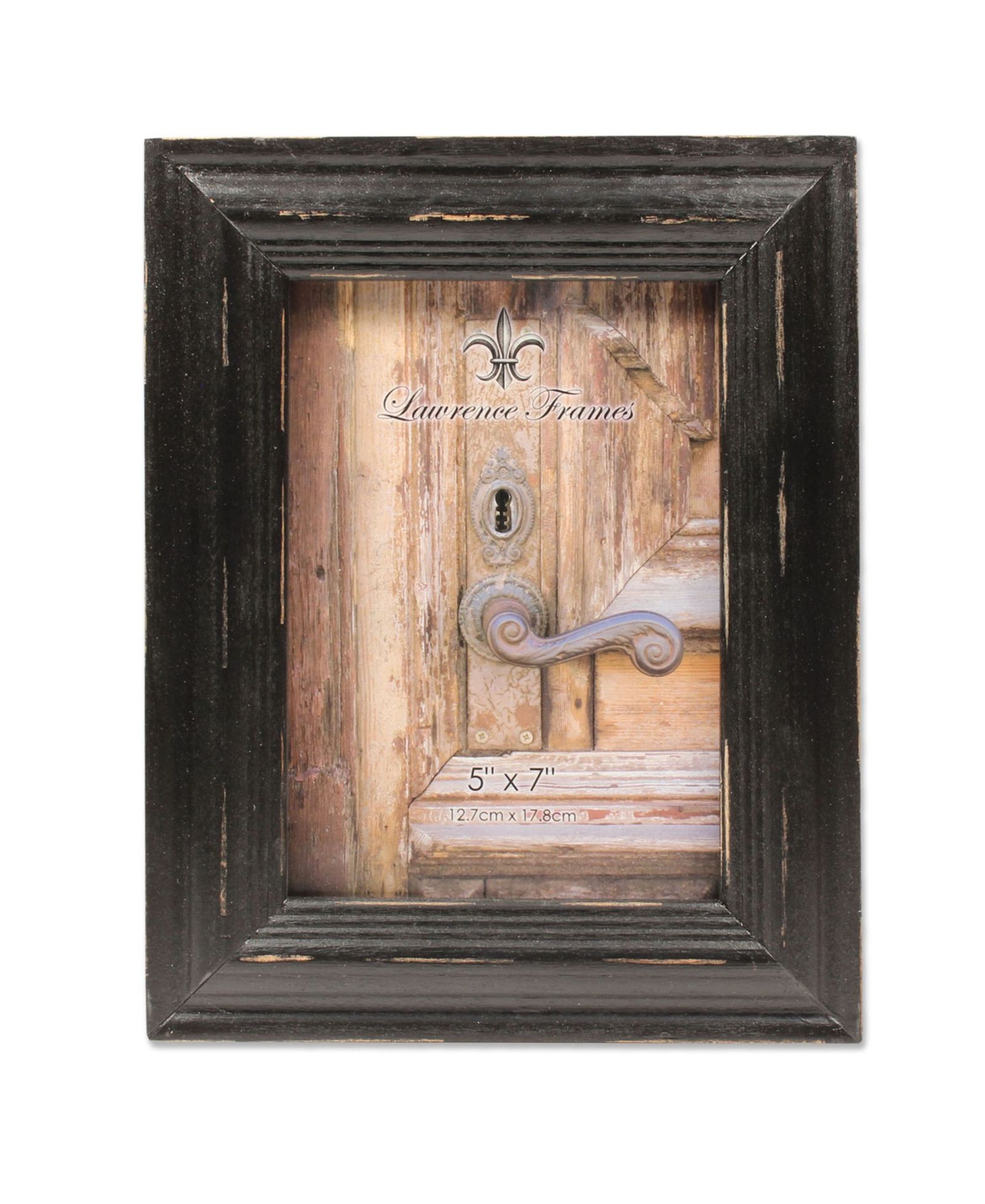 Рамка для фотографий Lawrence Frames Weathered Black Wood 5" x 7"