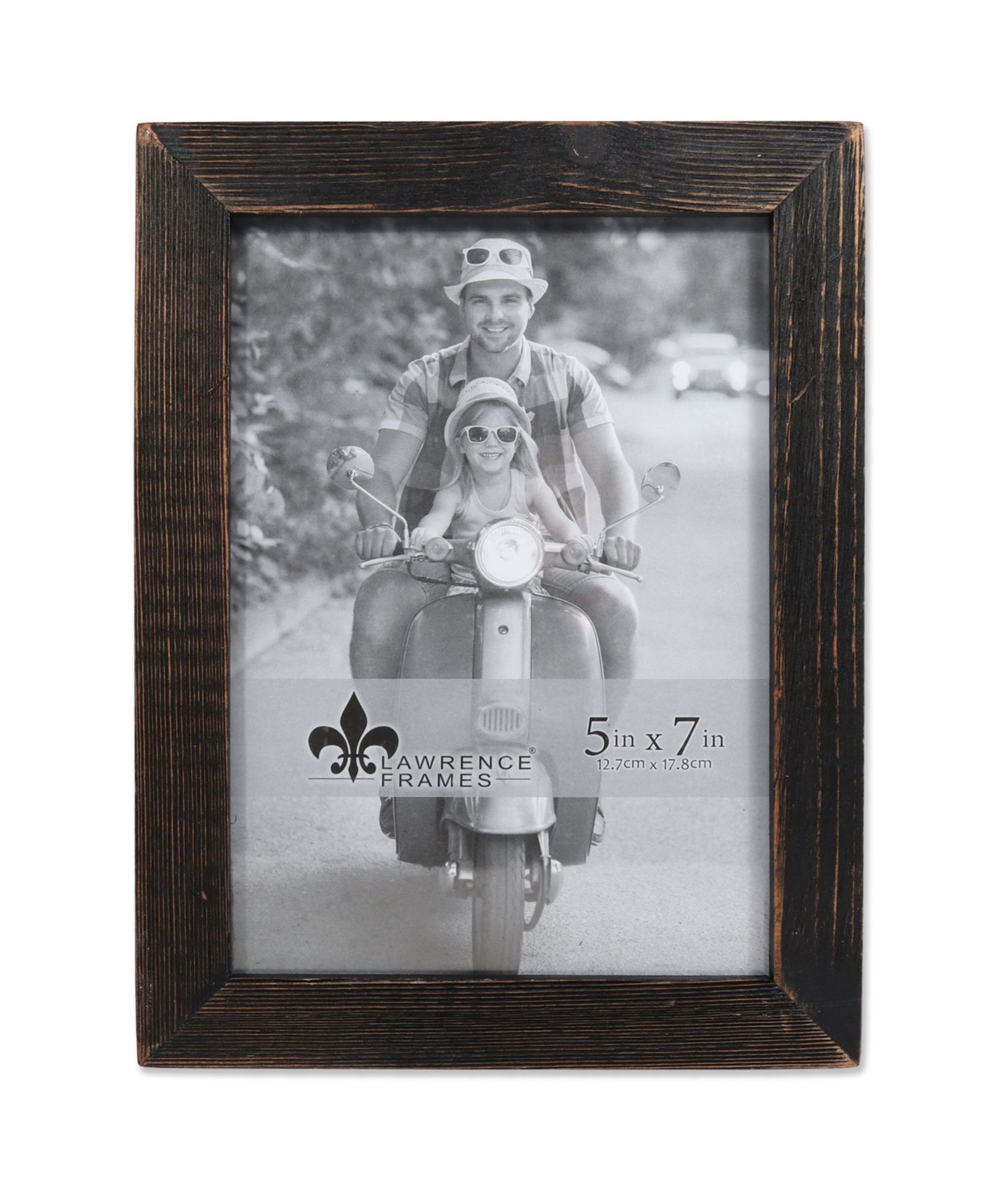 Lawrence Frames Charlotte Weathered Black Wood Picture Frame - 5" x 7"
