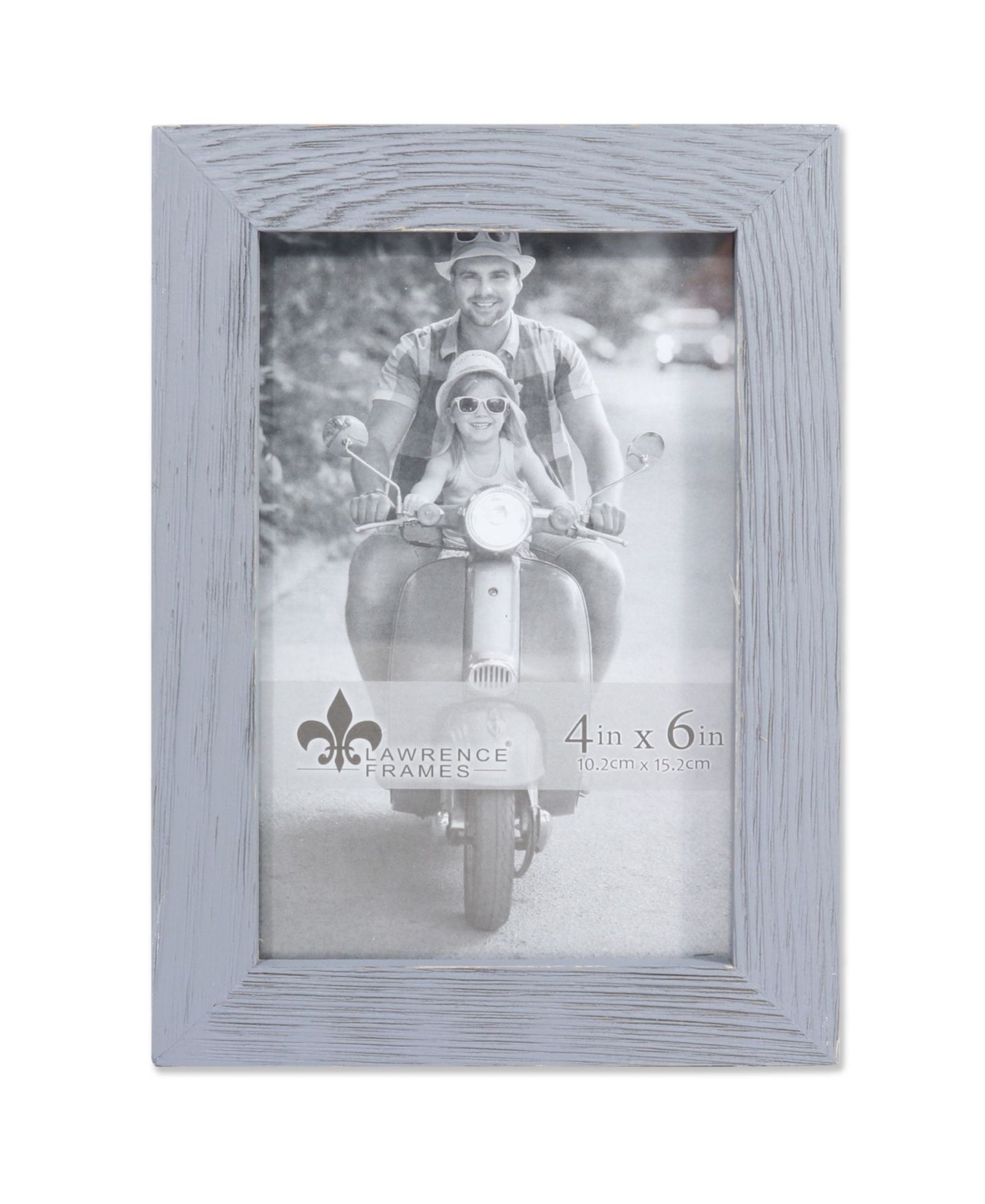 Lawrence Frames Charlotte Weathered Gray Wood Picture Frame - 4" x 6"