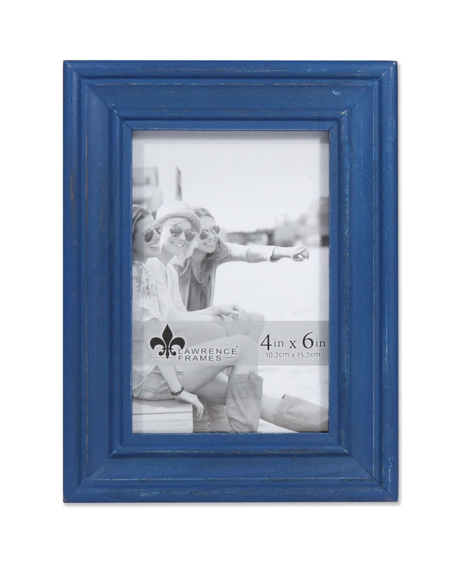 Деревянная рамка для фотографий Lawrence Frames Durham, темно-синяя, 4" x 6"