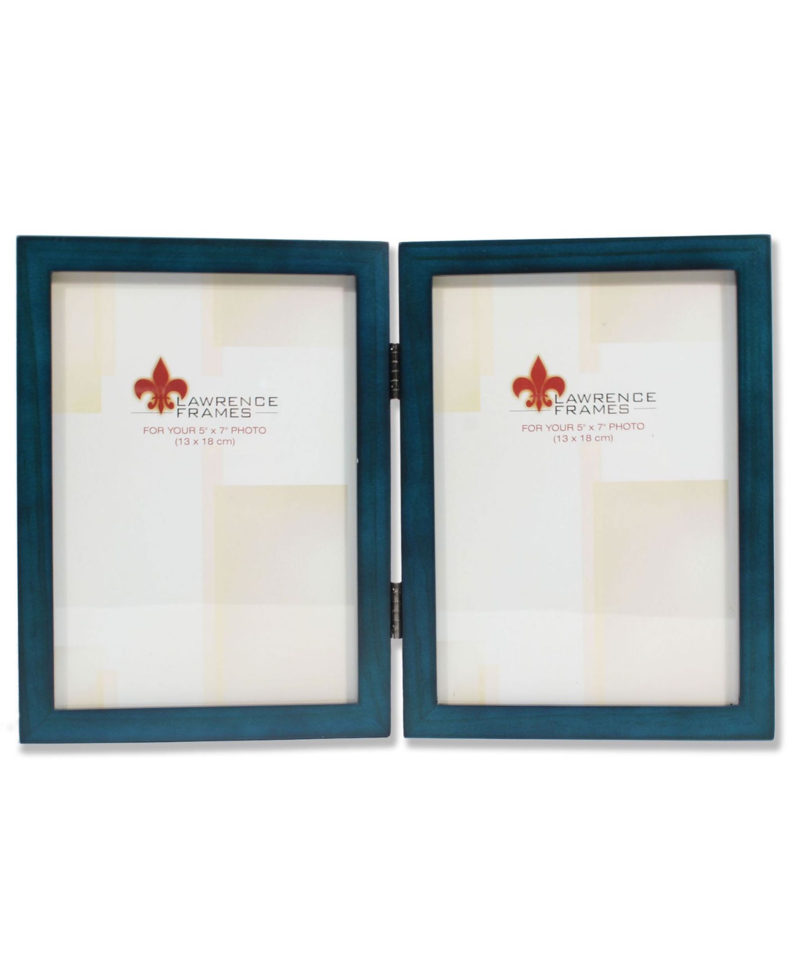 Деревянная фоторамка Lawrence Frames Hinged Double Blue - Gallery Collection - 5" x 7"