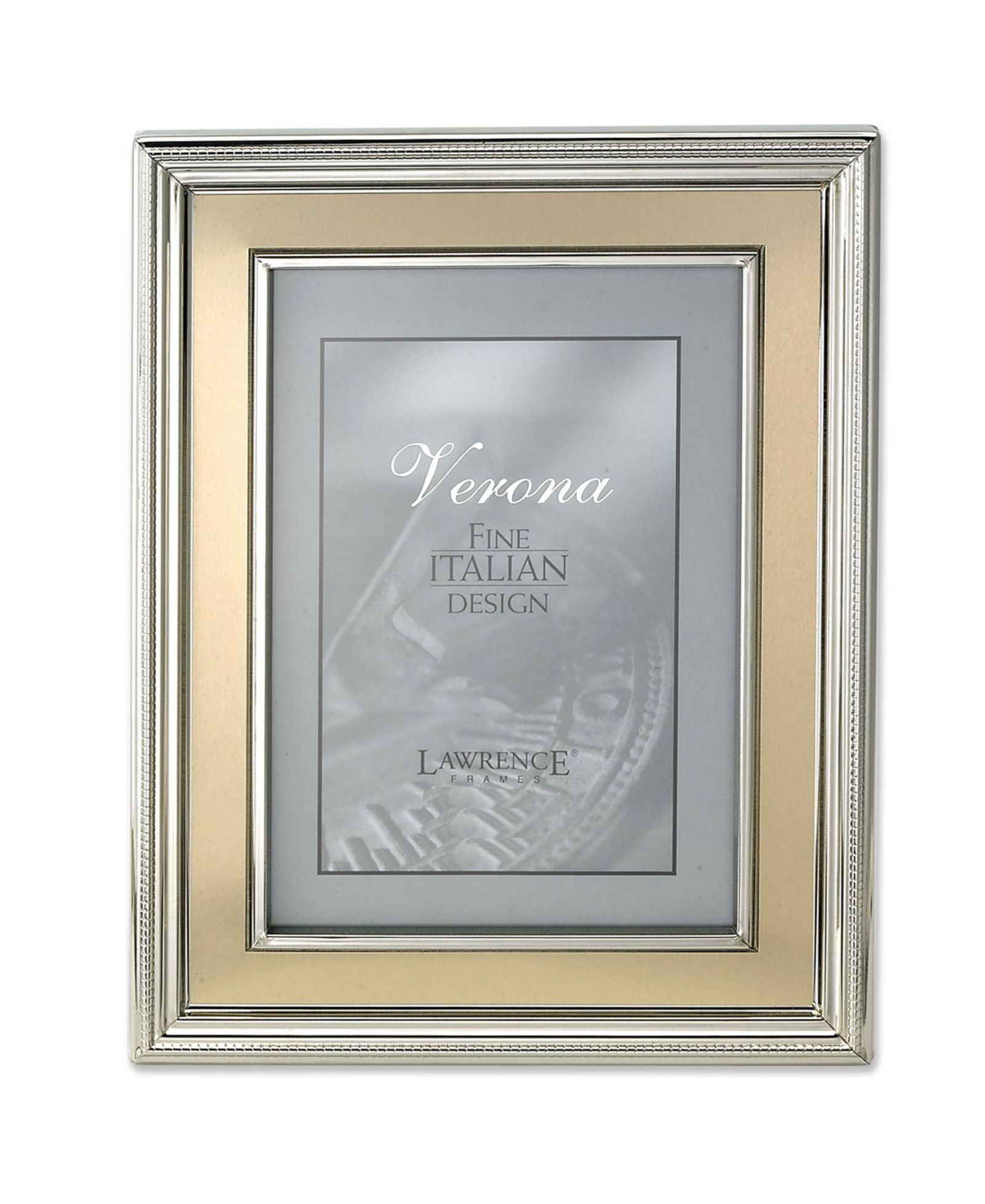 Lawrence Frames фоторамка из металла с серебряным покрытием - Brushed Gold Inner Panel - 8" x 10"