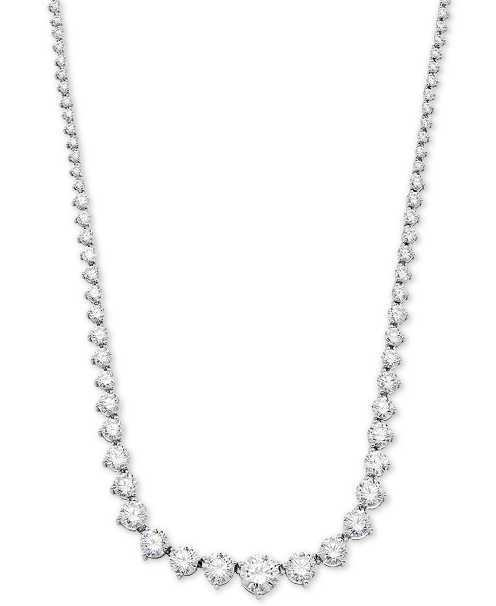 Подвеска-кулон Arabella Cubic Zirconia Graduated 17" из стерлингового серебра