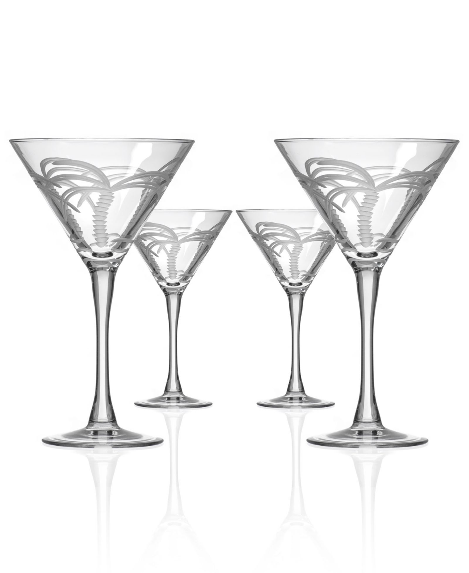 Набор бокалов Rolf Glass Palm Tree Martini 10oz - 4 шт.