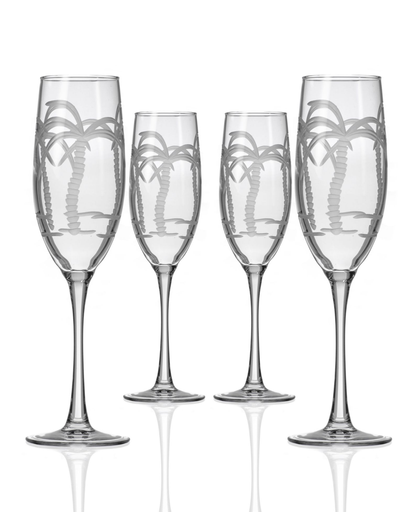 Rolf Glass Бокал для шампанского Palm Tree 8oz - набор из 4 шт