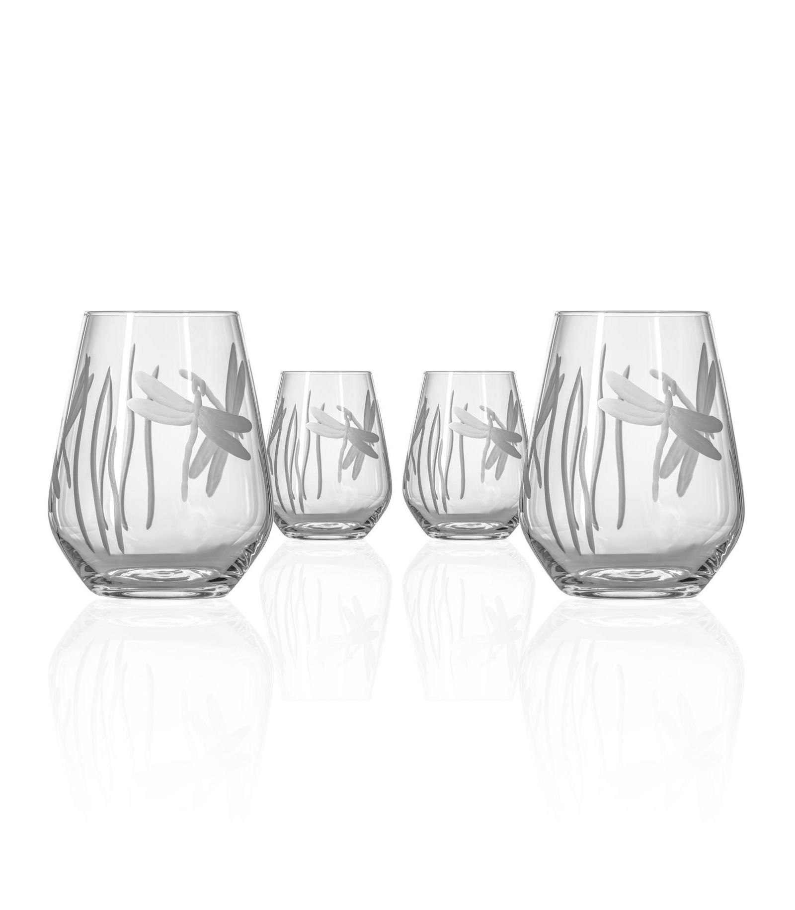 Бокалы Rolf Glass Dragonfly Stemless Wine Tumbler 18oz Set of 4