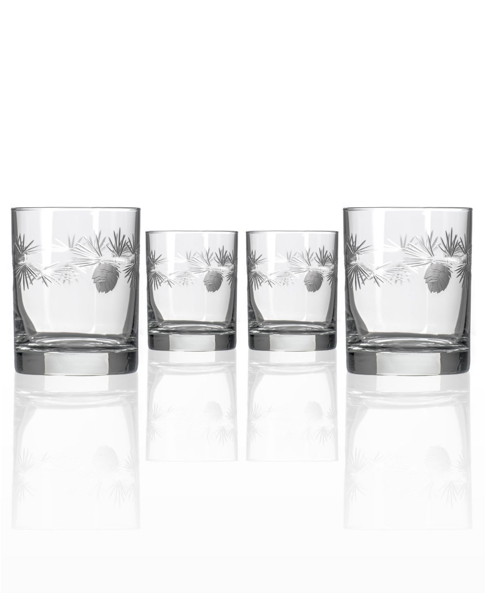 Rolf Glass Icy Pine Double Old Fashioned Glass 13oz - Set of 4 Glasses