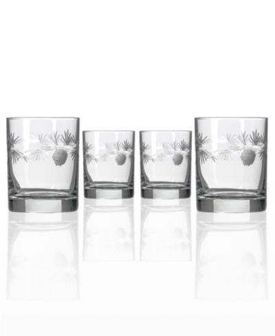 Rolf Glass Icy Pine Double Old Fashioned Glass 13oz - Set of 4 Glasses