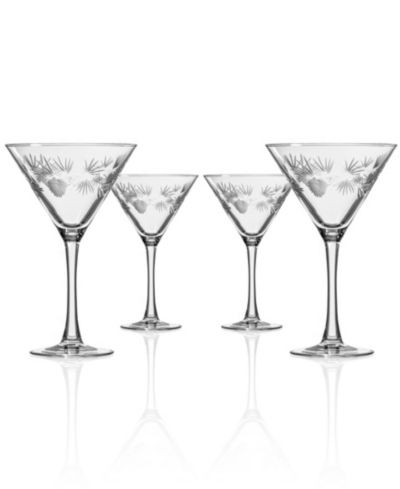 Rolf Glass Icy Pine Martini Glass 10oz - Set of 4 Glasses