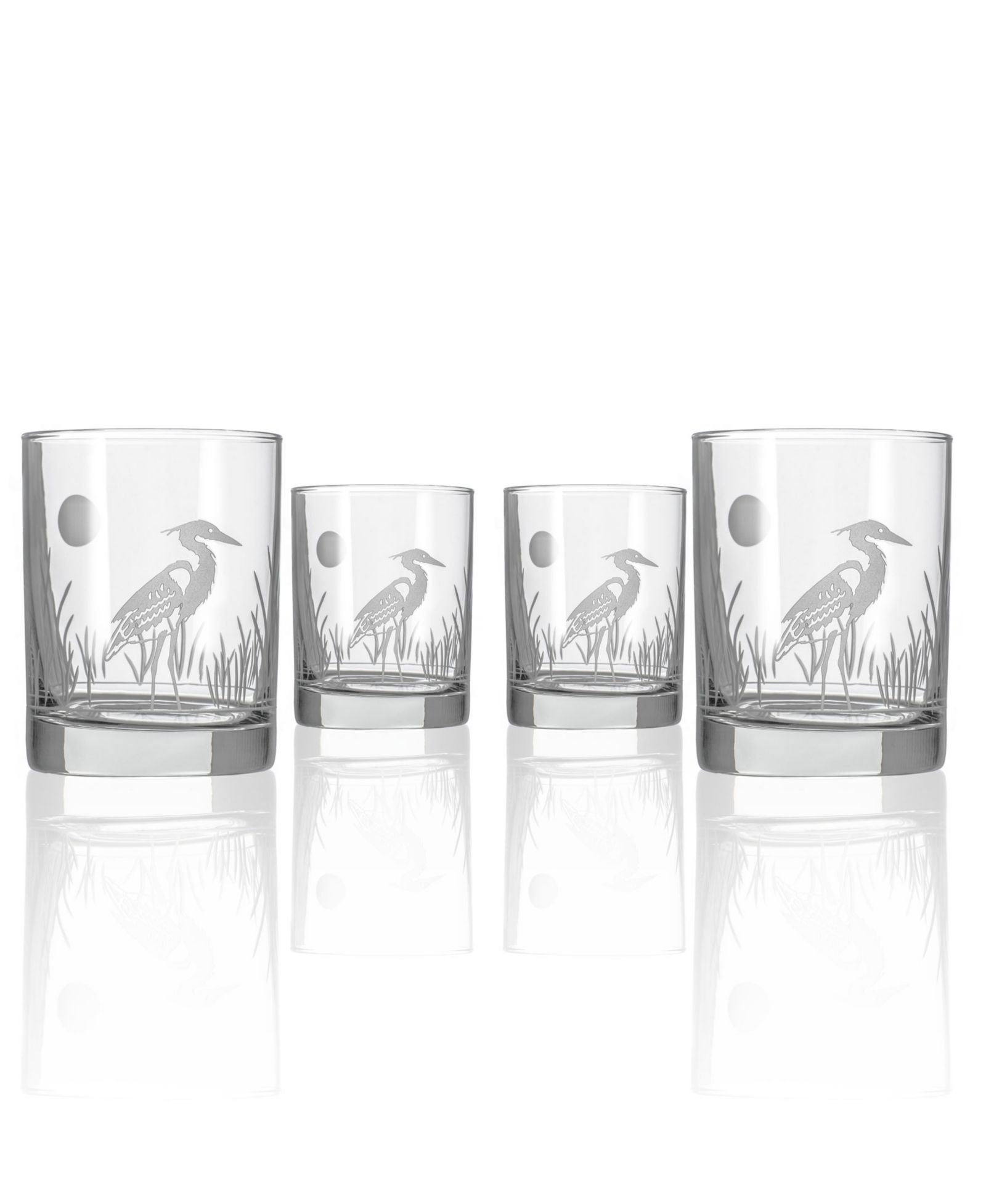 Набор из 4 стаканов Rolf Glass Heron Double Old Fashioned, 13oz