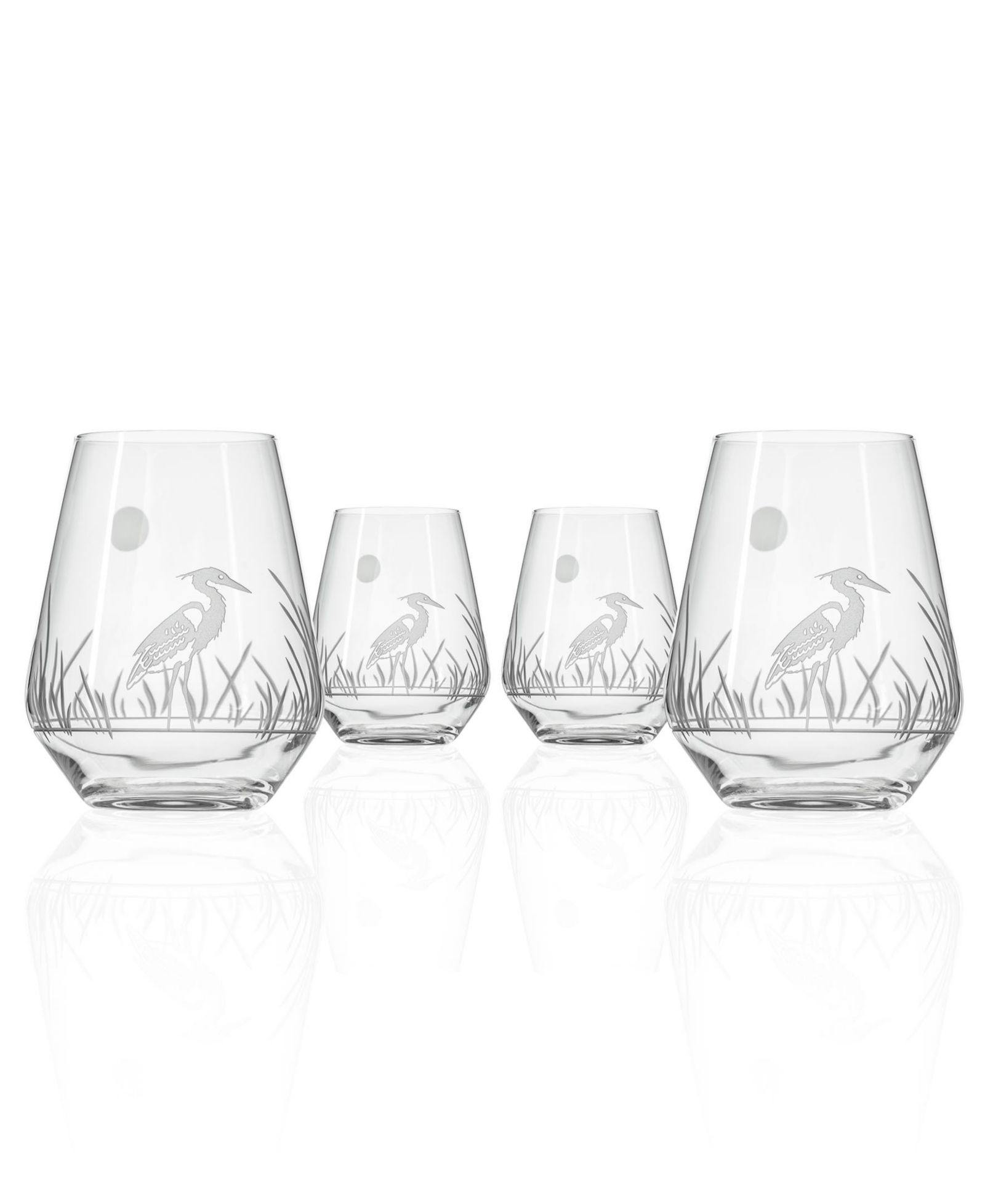 Набор бокалов Rolf Glass Heron Stemless Wine Tumbler 18oz, 4 шт.