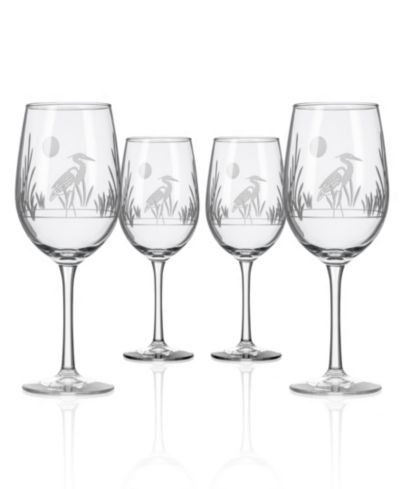 Rolf Glass Heron White Wine Glass 12oz- Set of 4 Glasses