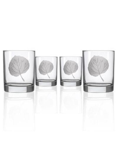 Набор стаканов Rolf Glass Leaf Double Old Fashioned, 13 oz., 4 шт.