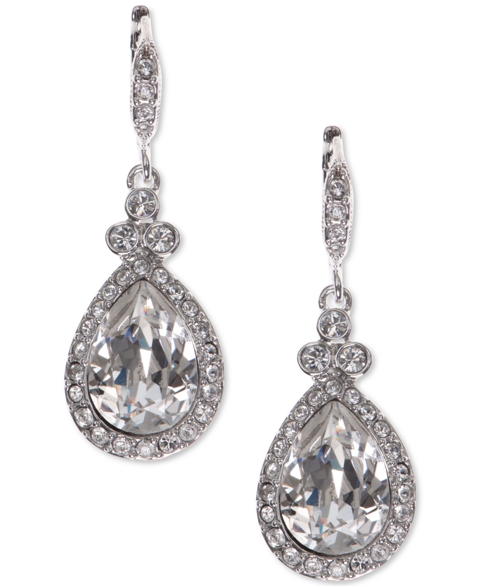 Серьги-подвески Givenchy Pavé & Colored Stone
