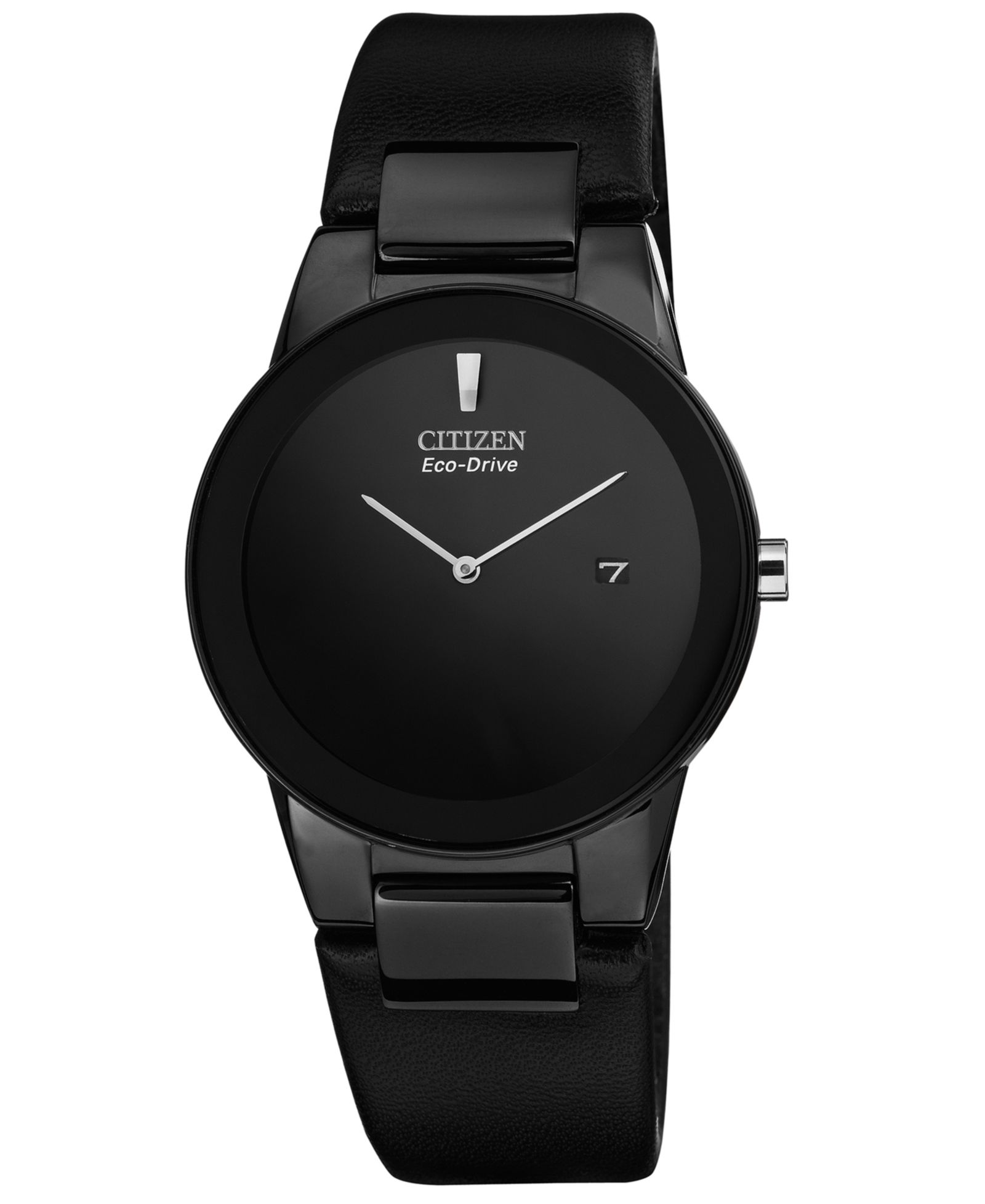 Citizen Мужские часы Eco-Drive Axiom Black Leather Strap, 40mm AU1065-07E