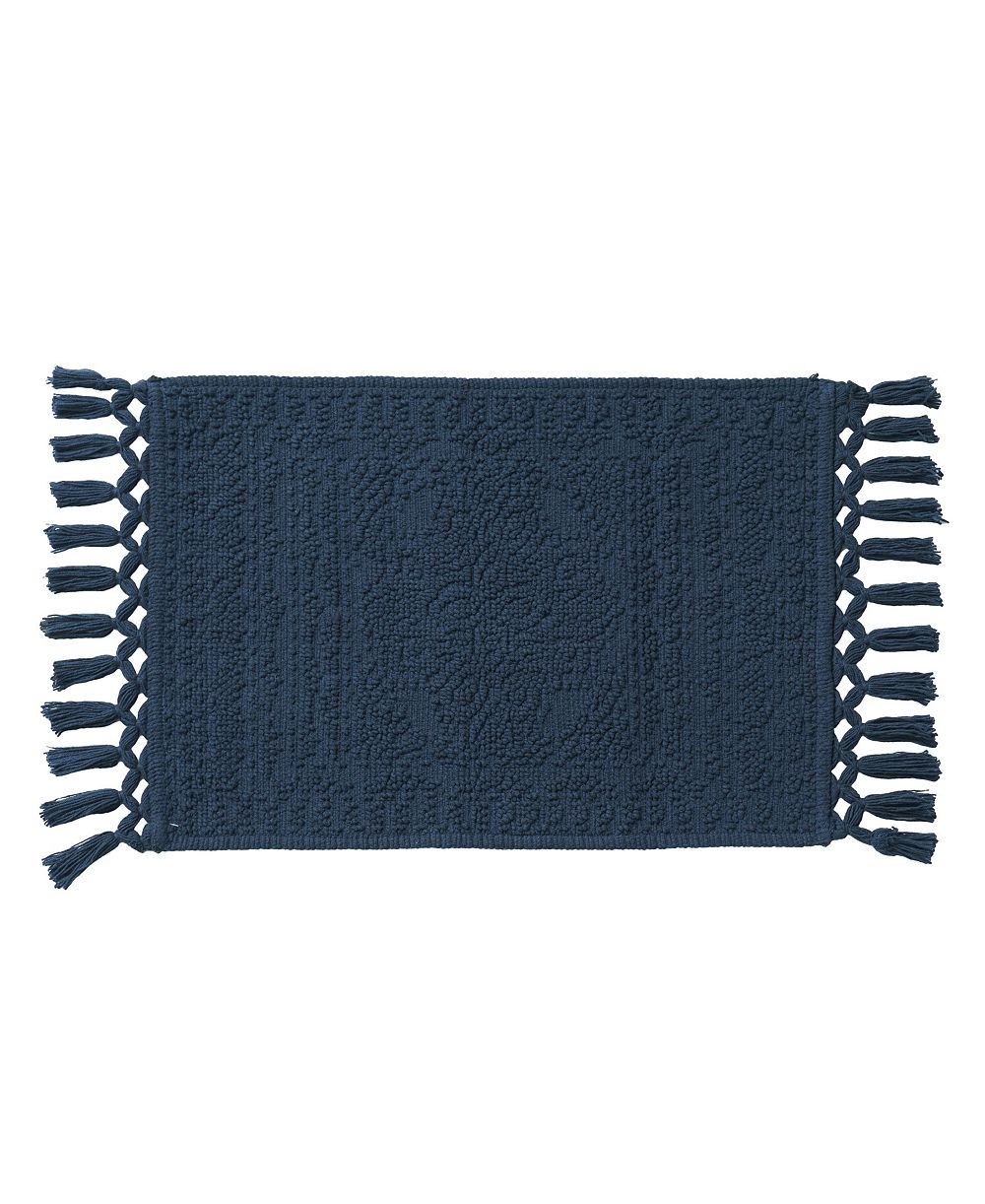 French Connection Nellore Fringe Cotton 17" x 28" Bath Rug