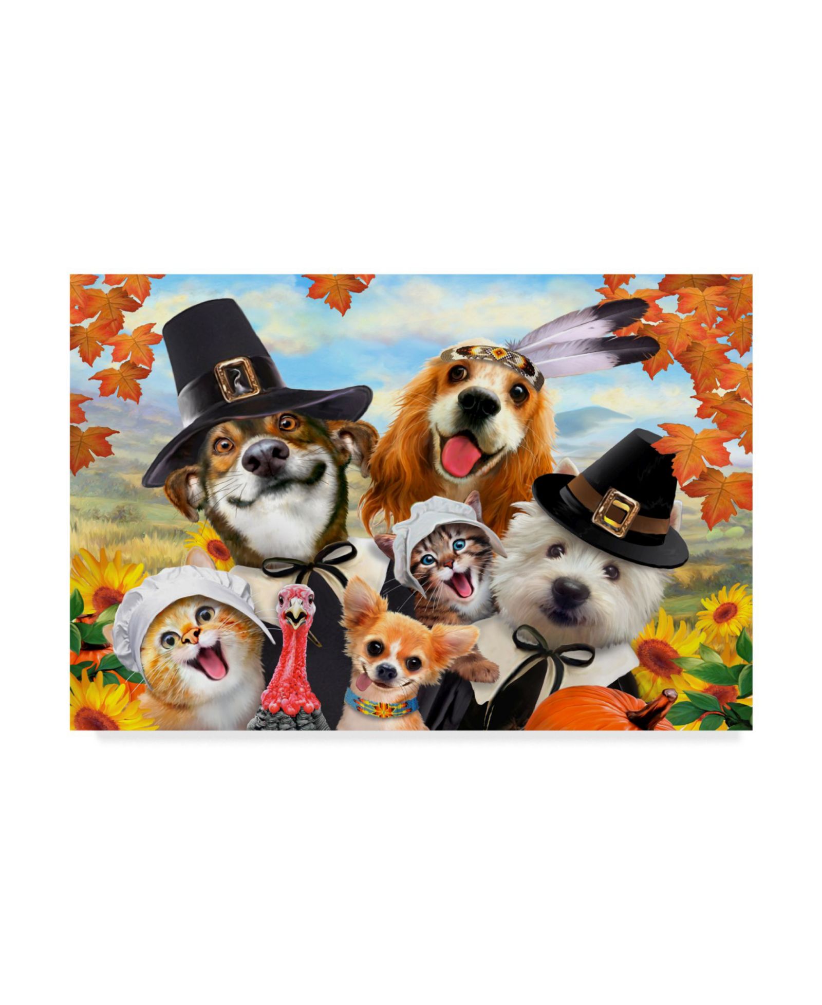 Картина на холсте Howard Robinson 'Autumn Dogs' 32" x 22" x 2"