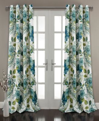 Шторы Lush Decor Floral Paisley, 52"W x 95"L Blue
