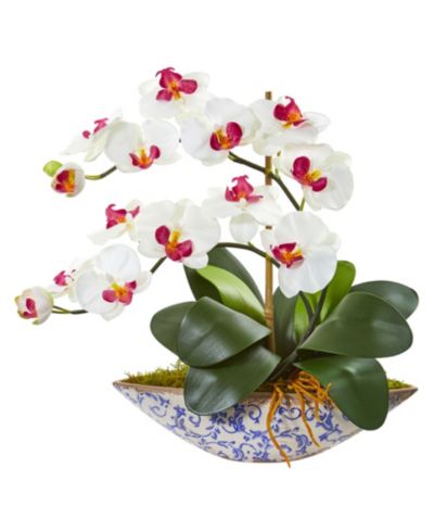 Nearly Natural искусственное растение Орхидея Phalaenopsis в вазе